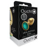 Ouch! Bijou anal Round Gem S 6 x 2.6 cm Doré-Vert
